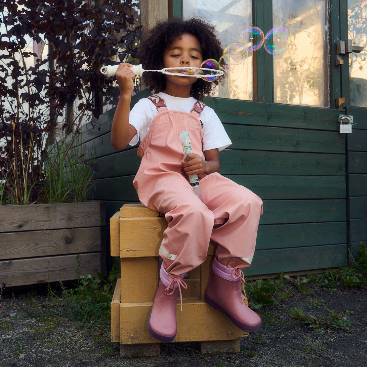 Viking Kids' Indie Rain Set, Rosa, 116